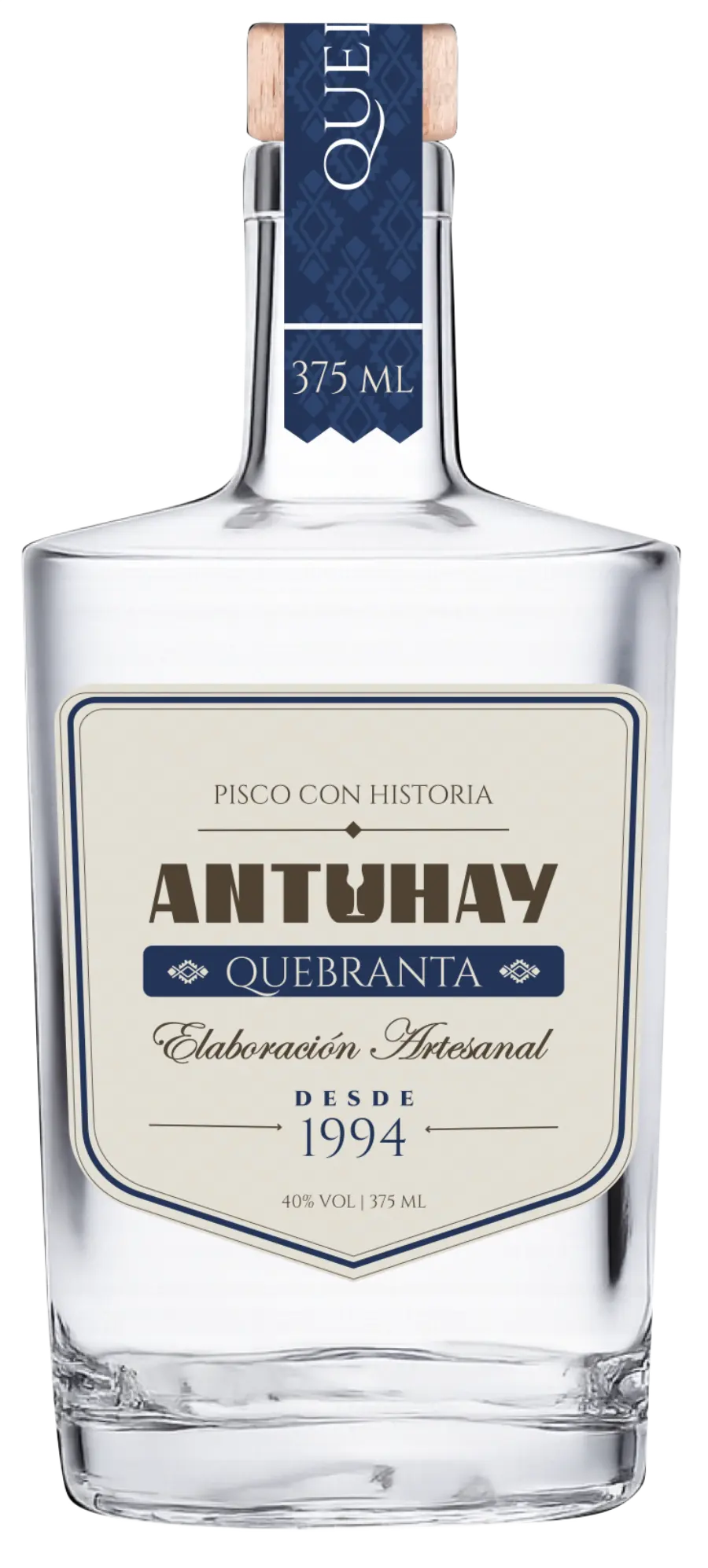 Bottiglia di Pisco Quebranta Antuhay, 375 ml